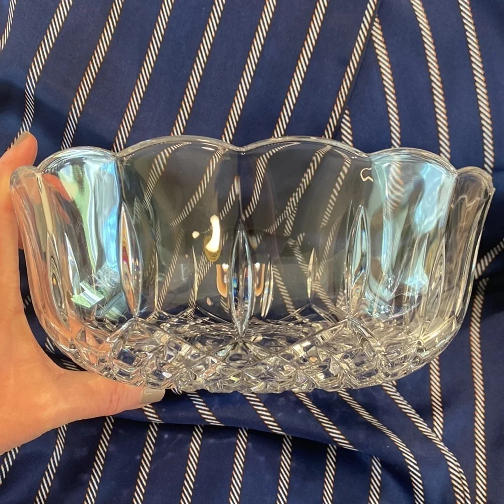 Italian Crystal Bowls - one large and two (2) small Royal Crystal Rock